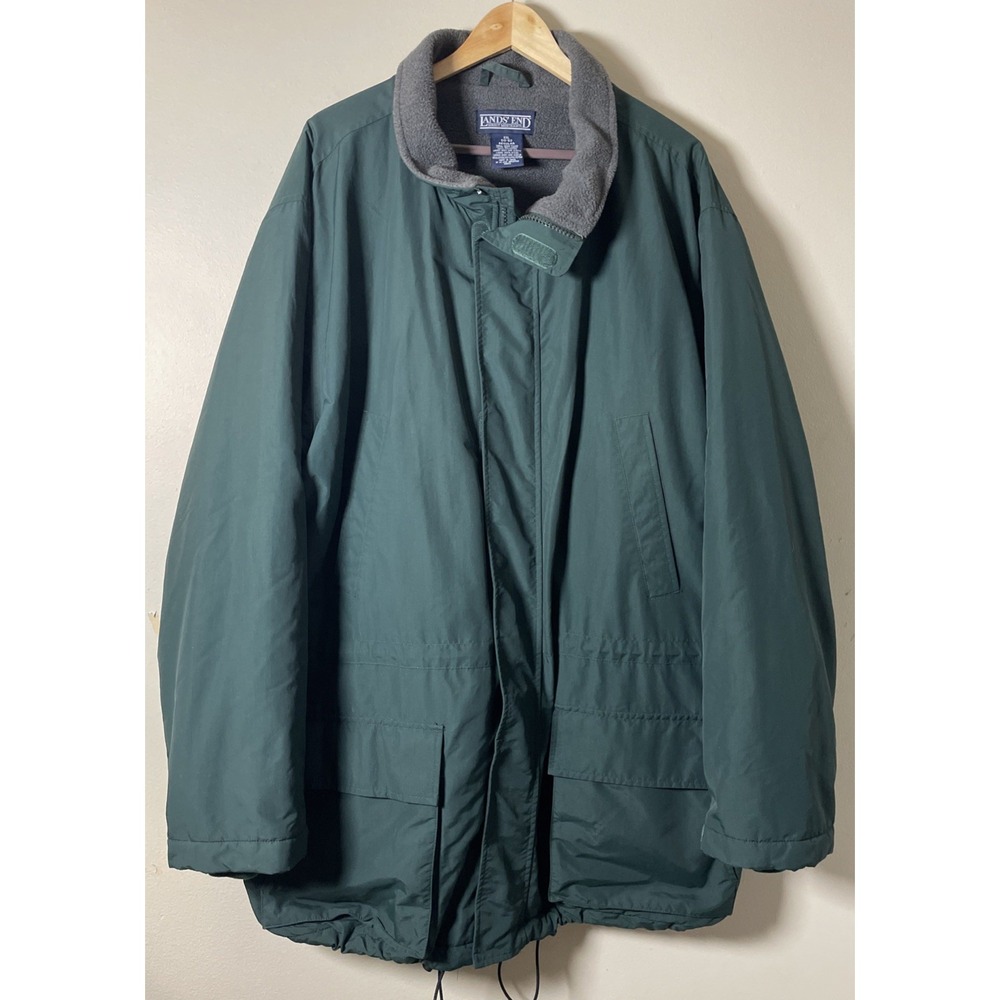 LANDS END Men's Aircore-200 Parka Coat Size XL 50-52 Hooded Lined Insulated VTG